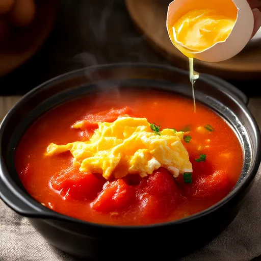 Zuppa di pomodoro e uova