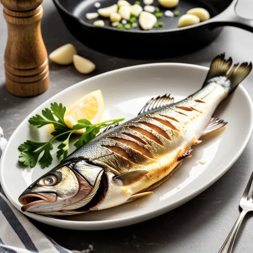 Grilled Flounder with Garlic