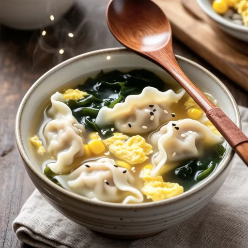 Corn and Egg Wonton-style Soup