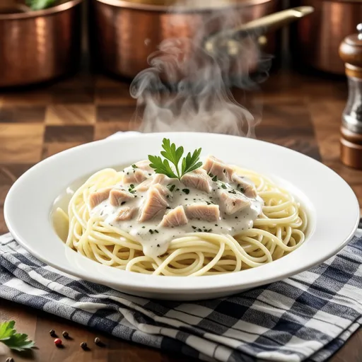 Tuna and Onion Cream Pasta