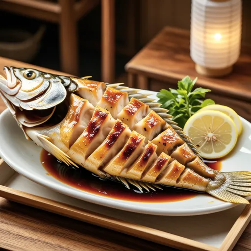 Grilled Yellowtail with Lemon Soy Sauce Marinade