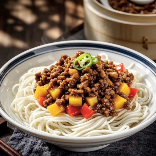 Shirataki with Meat Miso Topping