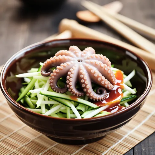 Octopus and Bitter Melon Salad with Doubanjiang Dressing