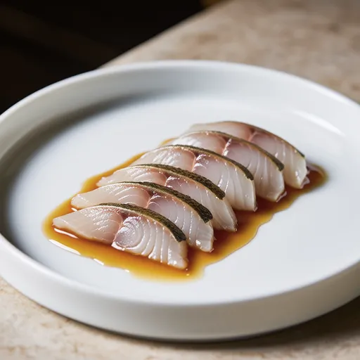 Horse Mackerel Carpaccio with Honey Mustard Flavor