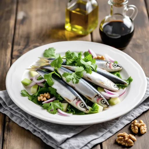 Oil Sardine and Cilantro Salad