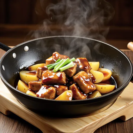 Spicy Miso Stir-fried Salmon and Potatoes