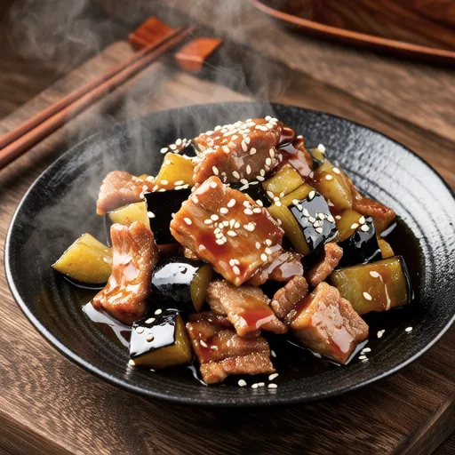 Pork and Eggplant Teriyaki Stir-fry