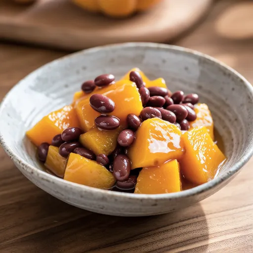 Pumpkin and Sweet Red Bean Simmered Dish