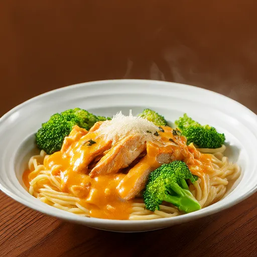 雞肉與蔬菜奶油義大利麵