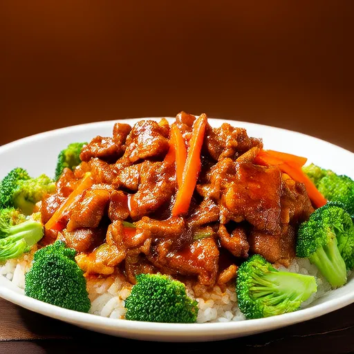 Korean Sweet and Spicy Pork Stir-fry with Rice and Broccoli