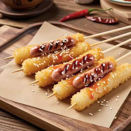 Cheese Rice Cake and Sausage Skewers (Kid-Friendly Sauce Recipe)