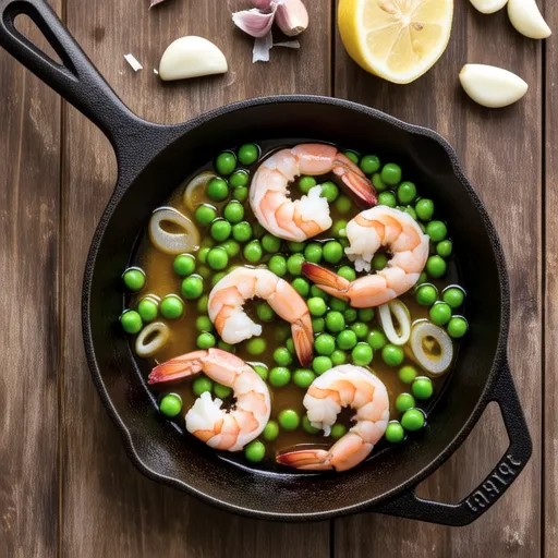 Garlic Butter Stir-fried Shrimp and Snap Peas