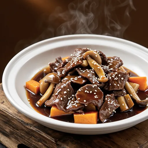Beef and Shimeji Mushroom Stir-fry with Oyster Sauce