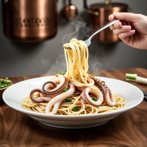 Tarako and Squid Pasta