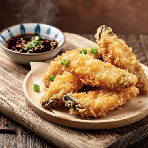 Fried Oysters with Green Onion and Ginger Sauce