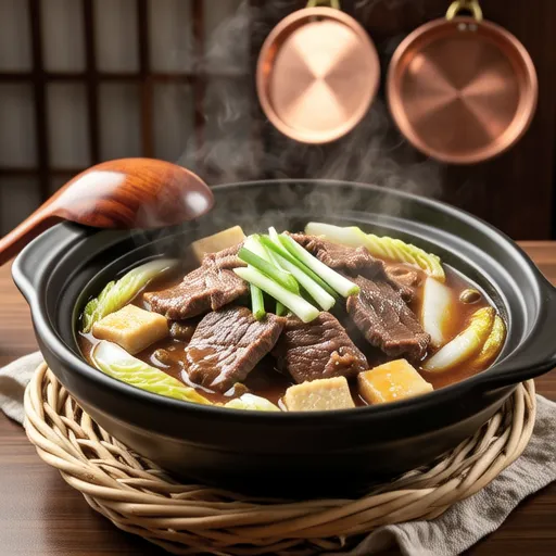 Cabbage and Beef Sukiyaki-style Stew