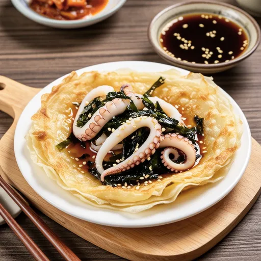 Wakame and Squid Korean Pancake (Chijimi)