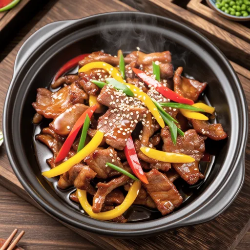 Stir-fried Pork Belly and Bell Peppers
