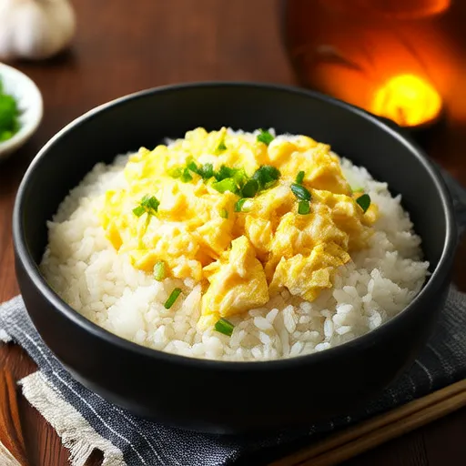 速い醤油卵炒飯