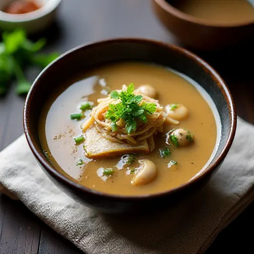Japanese-style mushroom and tuna soup