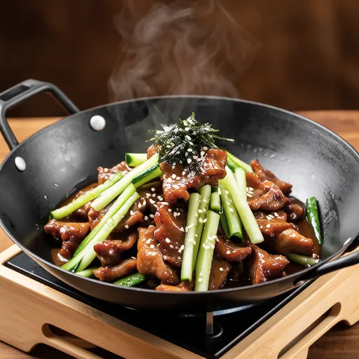 Stir-fried Pork and Cucumber with Savory Salt
