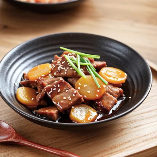 Stir-fried Pork and Daikon with Gochujang