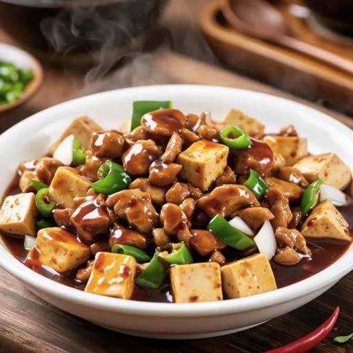 Spicy Miso Stir-fried Tofu and Chicken