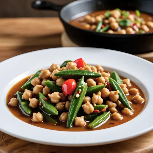 Chickpea and Okra Curry Stir-fry