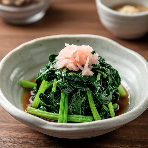 Tsuru-Murasaki Ohitashi (Japanese Malabar Spinach Salad)