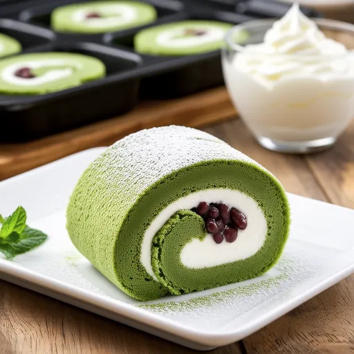 Matcha Azuki Cream Roll