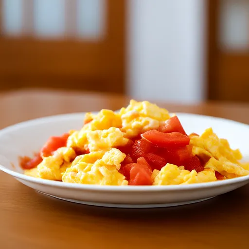Uova strapazzate con pomodori