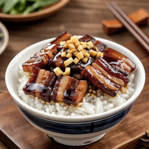 Soy Sauce Pork Belly Rice Bowl