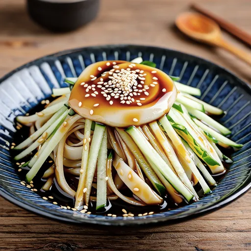Konjac and Cucumber with Sesame Vinegar Miso