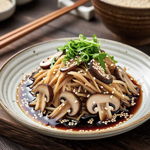 Nameko and Yam with Ume Dressing