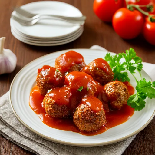 Albóndigas al horno con salsa de tomate