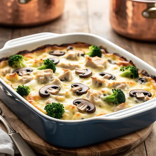 Chicken and Mushroom Cream Gratin