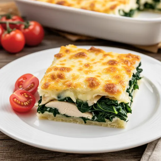 Spinach and Chicken Breast Cheese Bake