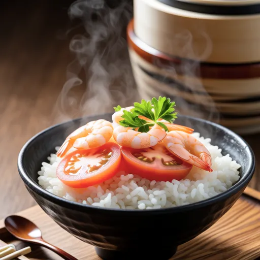 Tomato and Sakura Shrimp Rice