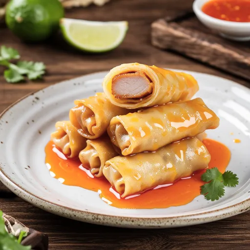 Air Fryer Rice Paper Sweet and Sour Pork