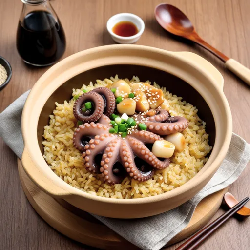 Satoimo and Octopus Clay Pot Rice