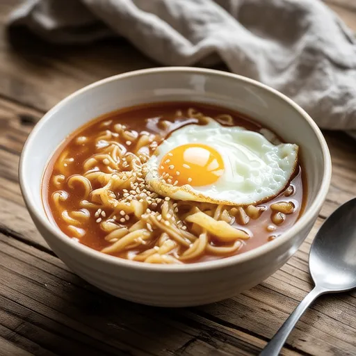 Simple Hangover Recipe with Ramen Soup and Nurungji
