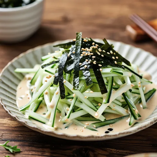 Daikon and Wakame Oyster Mayo Salad
