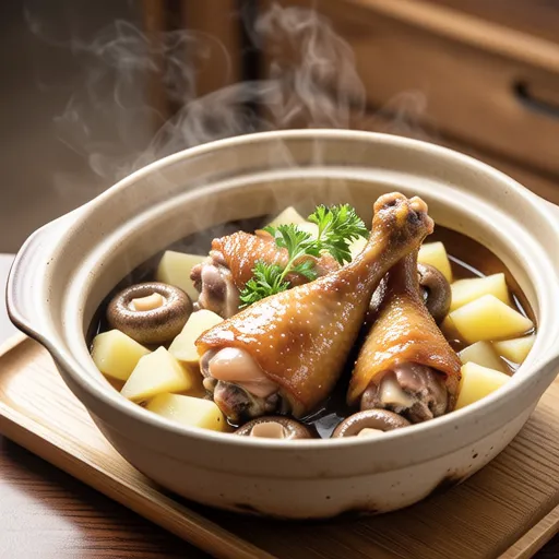 Chicken and Shimeji Vinegar Stew