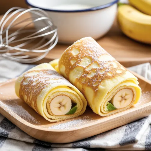 Japanese-style Banana Egg Roll