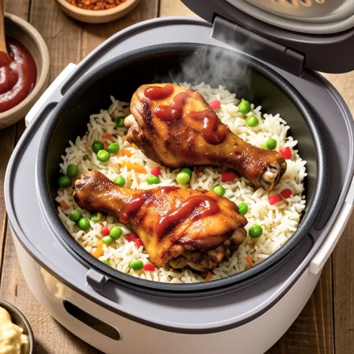 Tandoori Chicken Pilaf in Rice Cooker