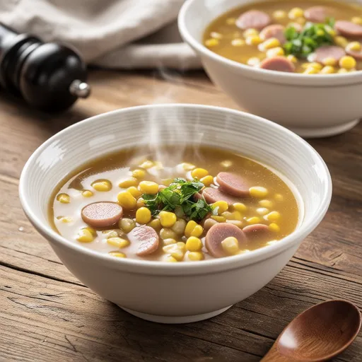 Edamame and Corn Consomme Soup