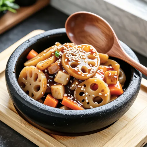 Konjac and Lotus Root Simmered Stir-fry