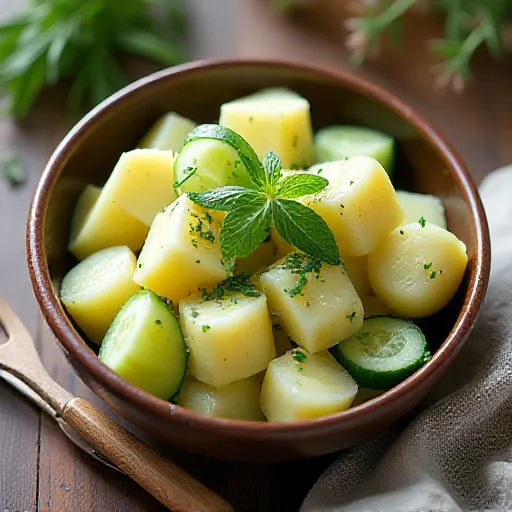 سلطة البطاطس والخيار