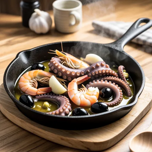 Seafood and Olive Ajillo