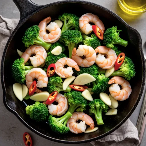 Broccoli and Shrimp Ajillo